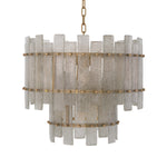 Eichholtz Chandelier Caprera it features 10 lights in a tapered, two-tiered design. The drops are made of hand-blown