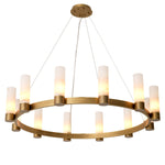 Eichholtz Chandelier Castro 12 radiant alabaster cylinders that gracefully emit light, it creates a celestial display of beauty