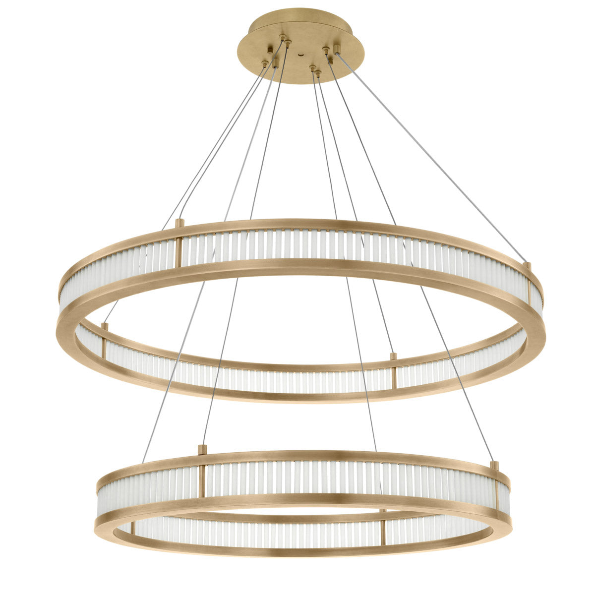 Eichholtz Chandelier Damien Double Double has more than a hint of Art Deco decadence. The circular frames with bronze