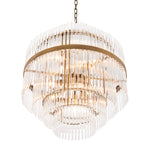 Eichholtz Chandelier East replica chandelier with antique brass finish exudes the vibrant atmosphere of the roaring 1920s. Several
