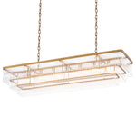 Eichholtz Chandelier East rectangular clear glass rods emanate a captivating illumination. Ideally suited to modern interiors and 1920s and