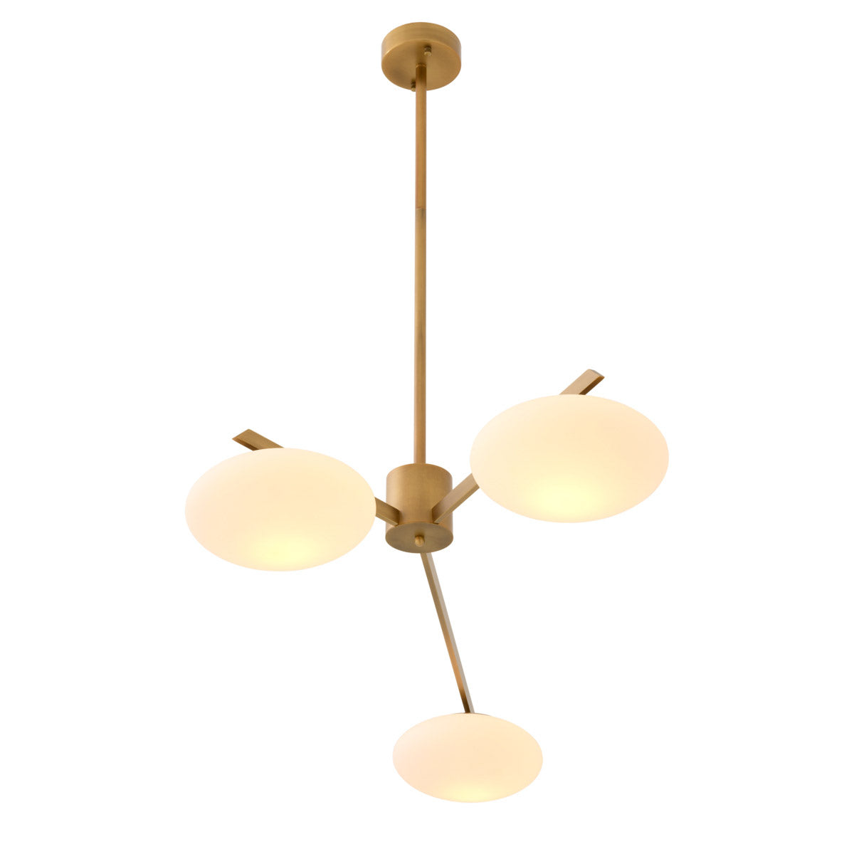 Eichholtz Chandelier Evergreen S The fixture is supplied with 3 stems in different lengths, so you can use it