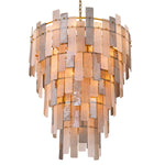 Eichholtz Chandelier Greyson XXL different tints of textured, hand blown glass to create an impressive allusion in your home.