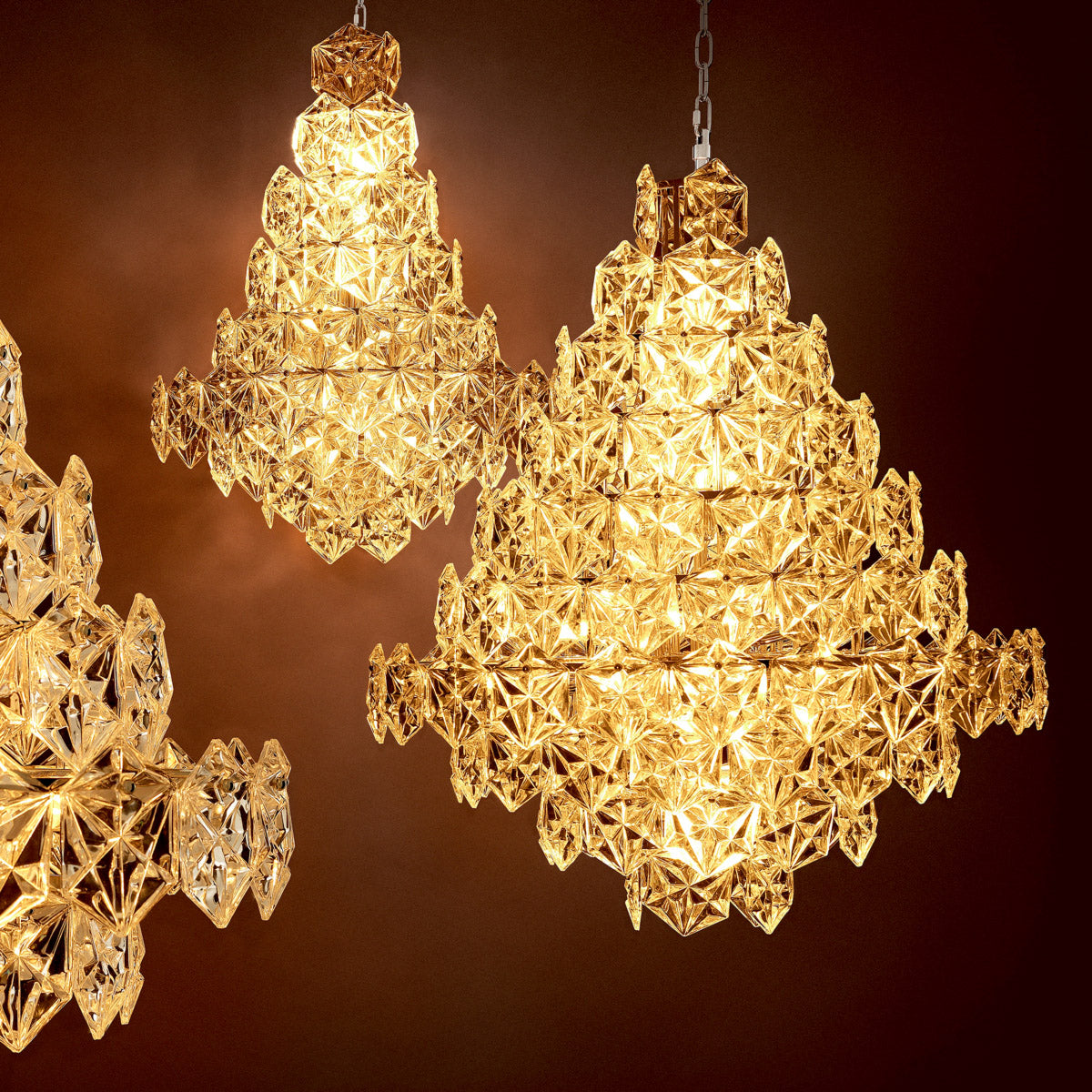 Eichholtz Chandelier Hermitage L ice crystals. Thus it creates a stunning glow in any interior it adorns. Chandelier Hermitage