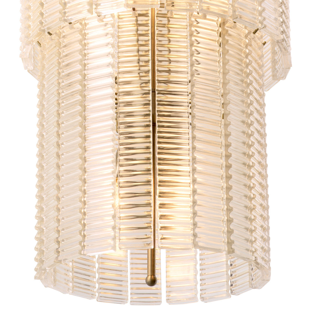 Eichholtz Chandelier Imperial clear glass elements, the chandelier's design evokes the monumentality of The Met's fluted Ionic column,