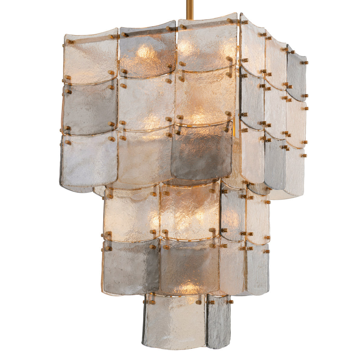 Eichholtz Chandelier Laurent Immerse yourself in luxury with the Laurent Chandelier's three layers of delicate smoke, light smoke,