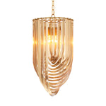 Eichholtz Chandelier Murano 14 inch dia Inject Art Deco glamour into your interior with the antique brass finished Murano Chandelier¸