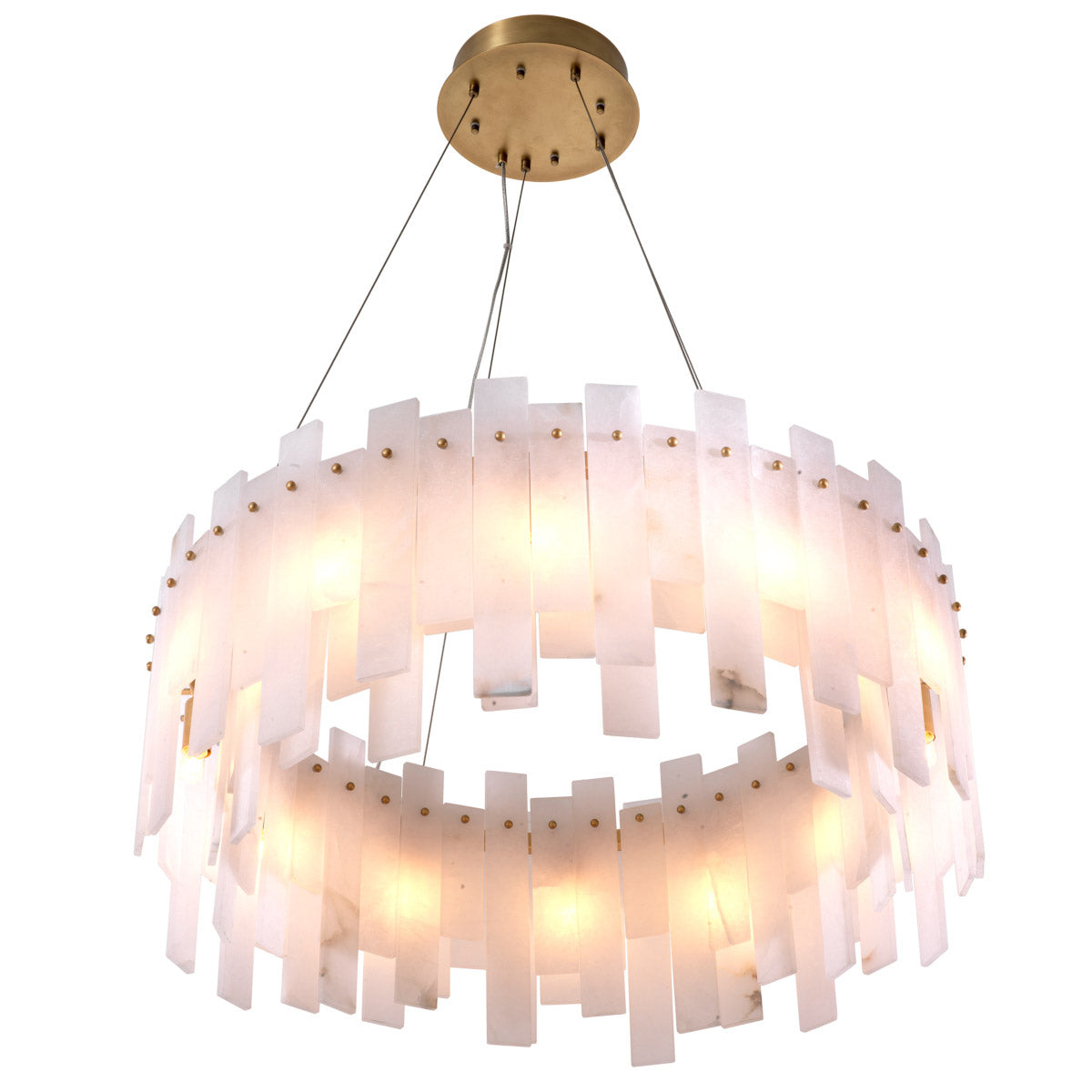 Eichholtz Chandelier Pizzorni With its lustrous antique brass finish and mesmerizing alabaster accents, each detail exudes the finest