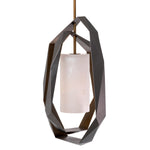 Eichholtz Chandelier Santos Double is beautified with a gunmetal finish. The inside has an antique brass finish that gets