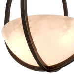 Eichholtz Chandelier Scapa by Eichholtz, a luxurious centerpiece exquisitely crafted from a single piece of alabaster. The alabaster