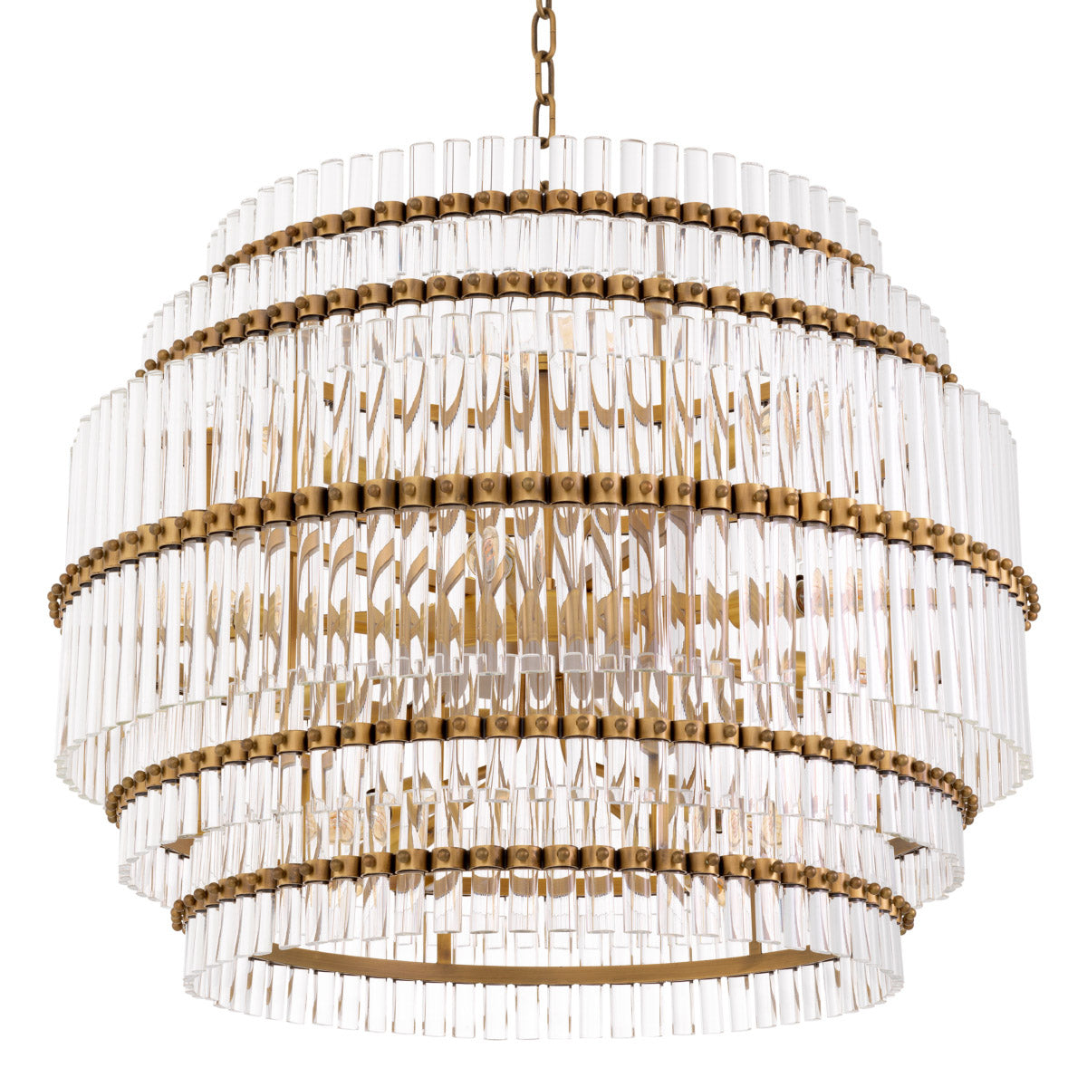 Eichholtz Chandelier Scottsdale embellished with clear glass tubes. Chandelier Scottsdale Crafted by Eichholtz this pendants/lanterns/cha...