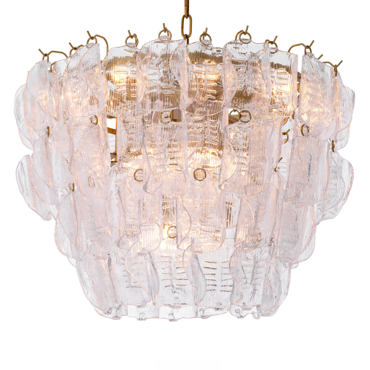 Eichholtz Chandelier Solange Radiate opulence with the Chandelier Solange in clear glass. This stunning fixture combines thick, handmade
