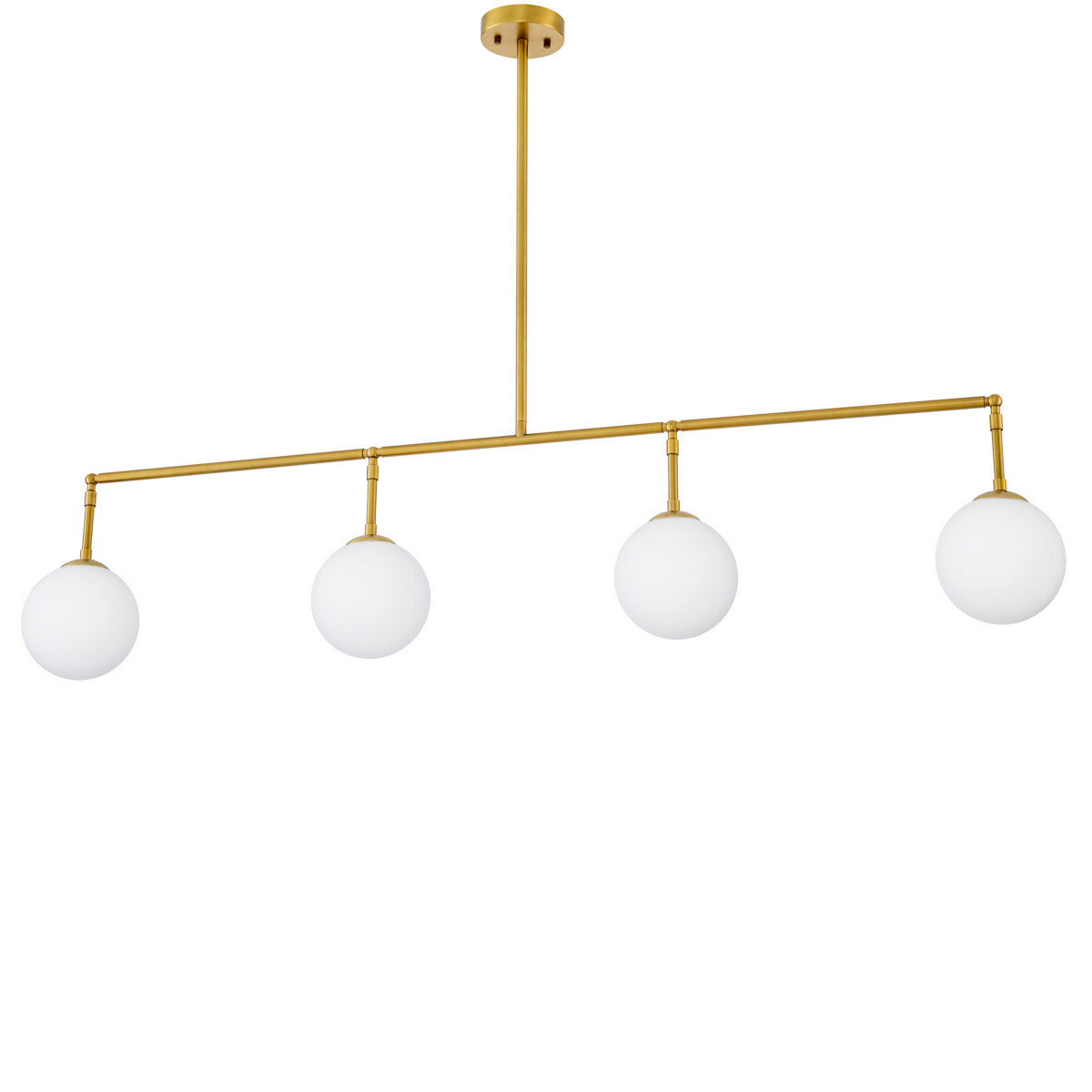 Eichholtz Chandelier Tara hanging on a rod equidistant from each other. Popular with its beauty and function, this