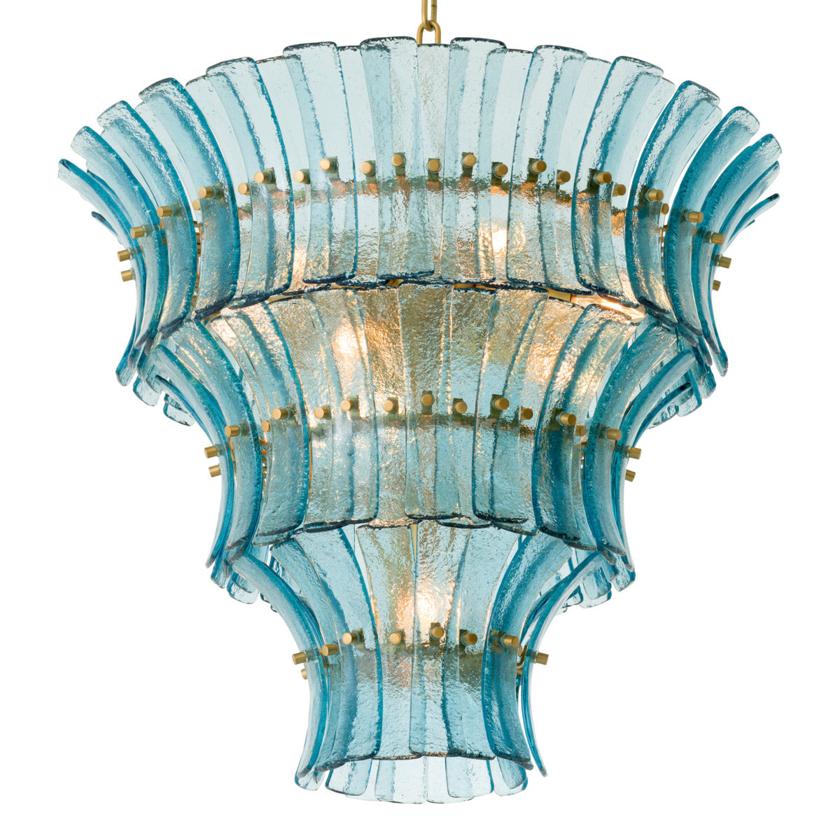 Eichholtz Chandelier Toscano Elevate any interior with the Eichholtz Toscano Chandelier's exclusive hand-blown blue glass. The artisan...