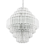 Eichholtz Chandelier Vittoria L design with ribbed and bevelled clear glass tubes, this lush chandelier creates a stunning glow