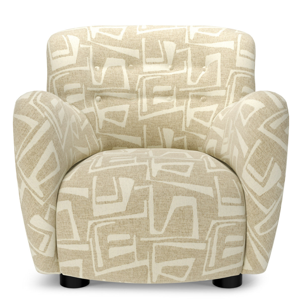 Chair Bixby Davenport light grey | black feet 52% polyester | 48% olefin Chairs & Sofas CMA0018 3