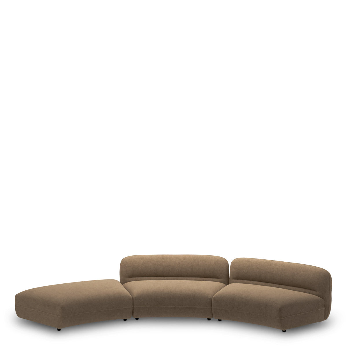 Modular Sofa Grand Avenue - Middle Stratfort brown | black feet 83% rayon | 17% cotton Chairs & Sofas CMA0189 5