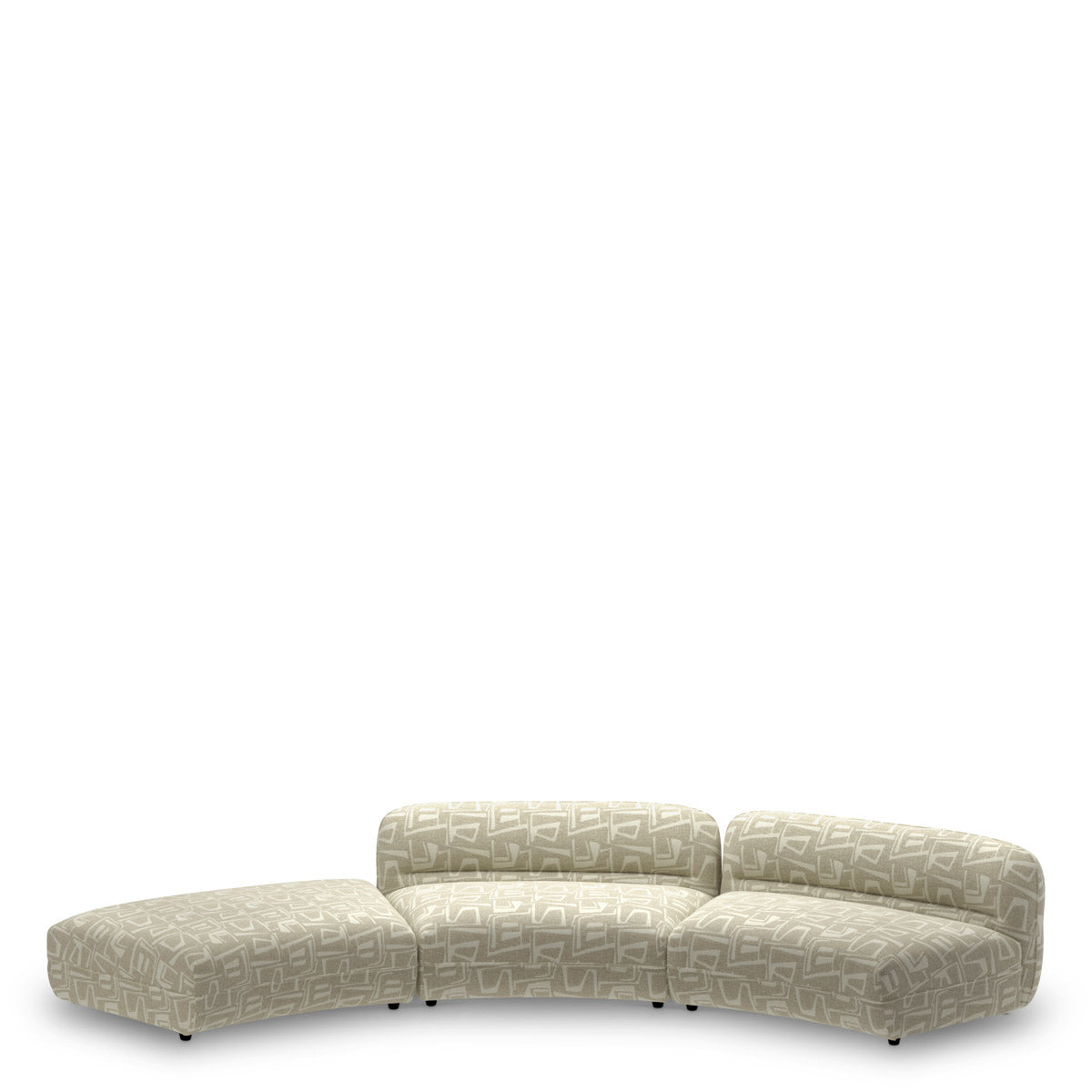 Modular Sofa Grand Avenue - Middle Davenport light grey | black feet 52% polyester | 48% olefin Chairs & Sofas CMA0193 5