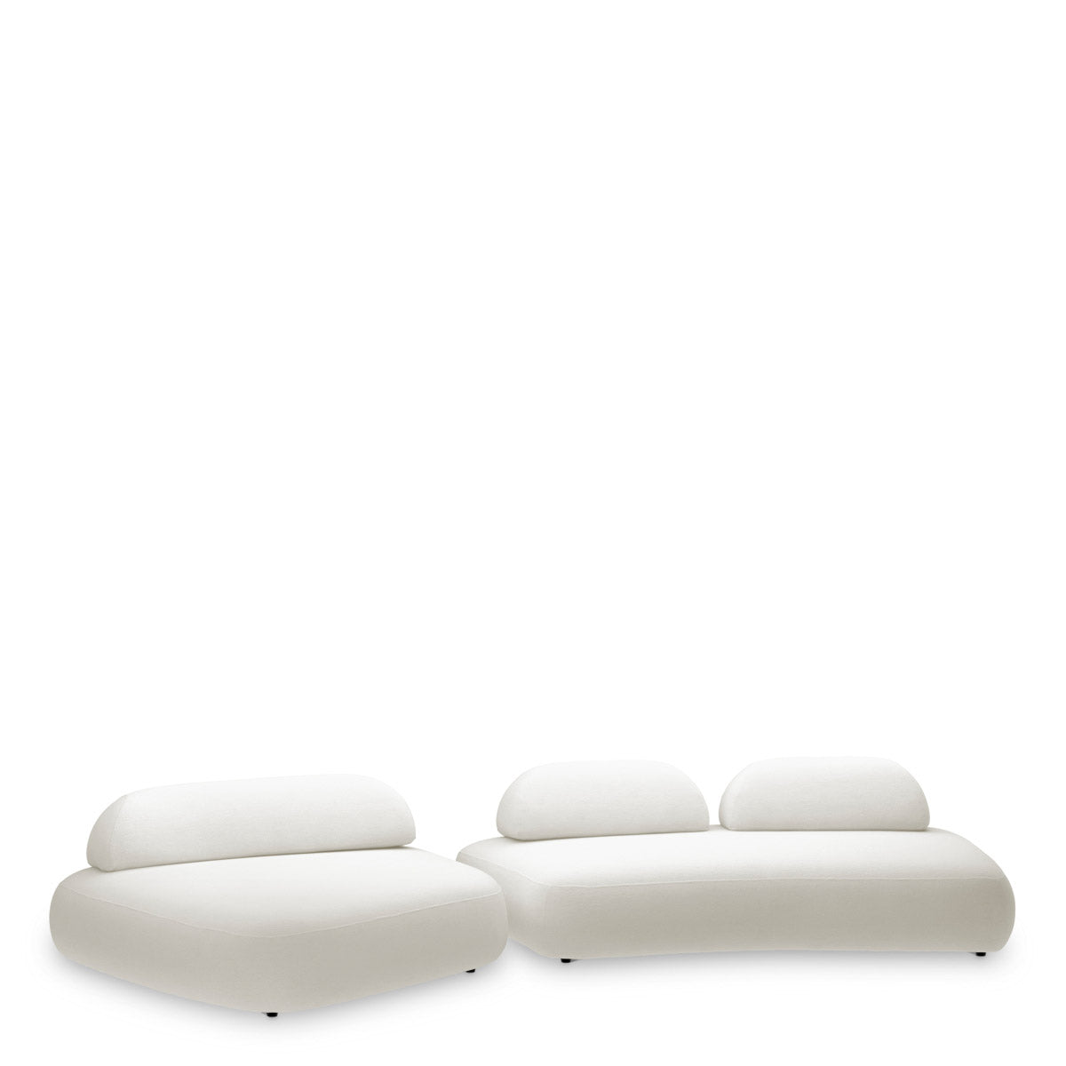 Sofa Residenza Muslin white | black feet Chairs & Sofas CMA0232 3