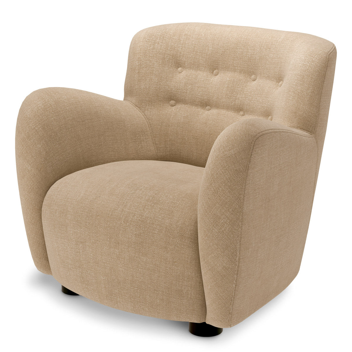 Chair Bixby Stratford sand | black feet 83% rayon | 17% cotton Chairs & Sofas CMA0253 2