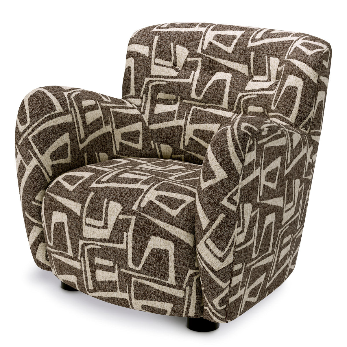 Chair Bixby Davenport dark brown | black feet 52% polyester | 48% olefin Chairs & Sofas CMA0255 2