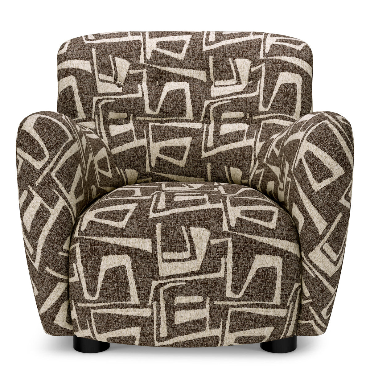 Chair Bixby Davenport dark brown | black feet 52% polyester | 48% olefin Chairs & Sofas CMA0255 3