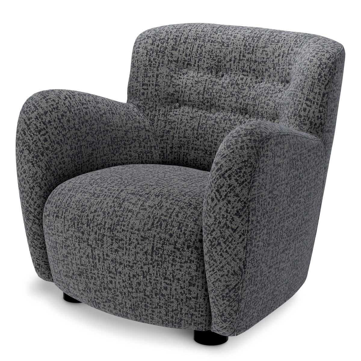 Chair Bixby Montclair blue | black feet 67% polyester | 20% cotton | 13% rayon Chairs & Sofas CMA0256 2