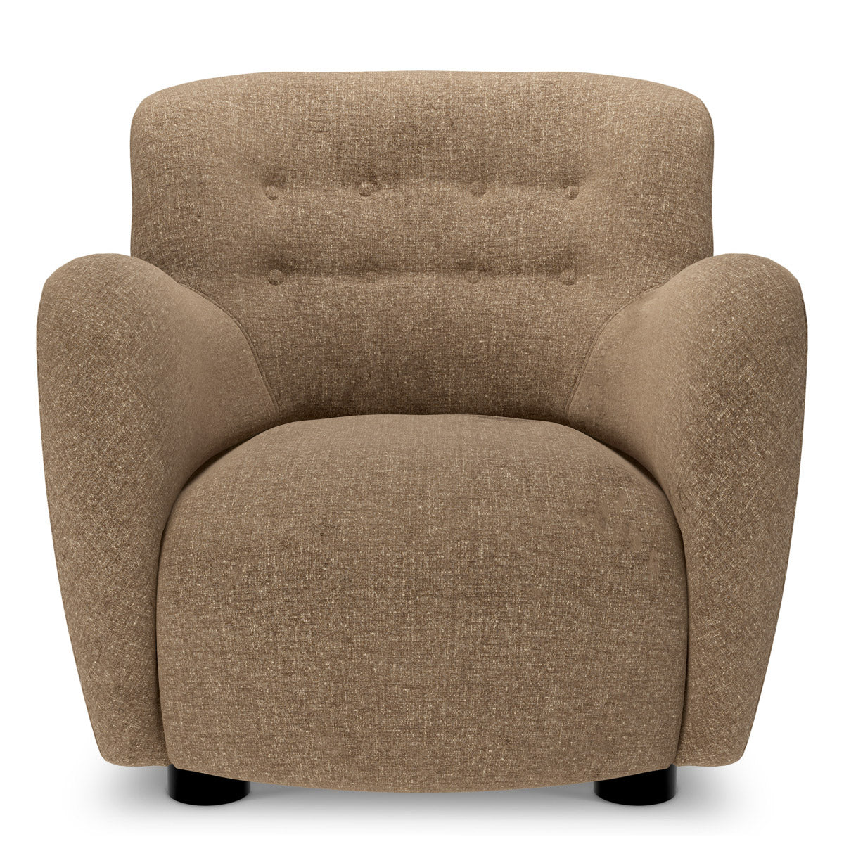 Chair Bixby Hastings brown | black feet 100% polyester Chairs & Sofas CMA0259 3