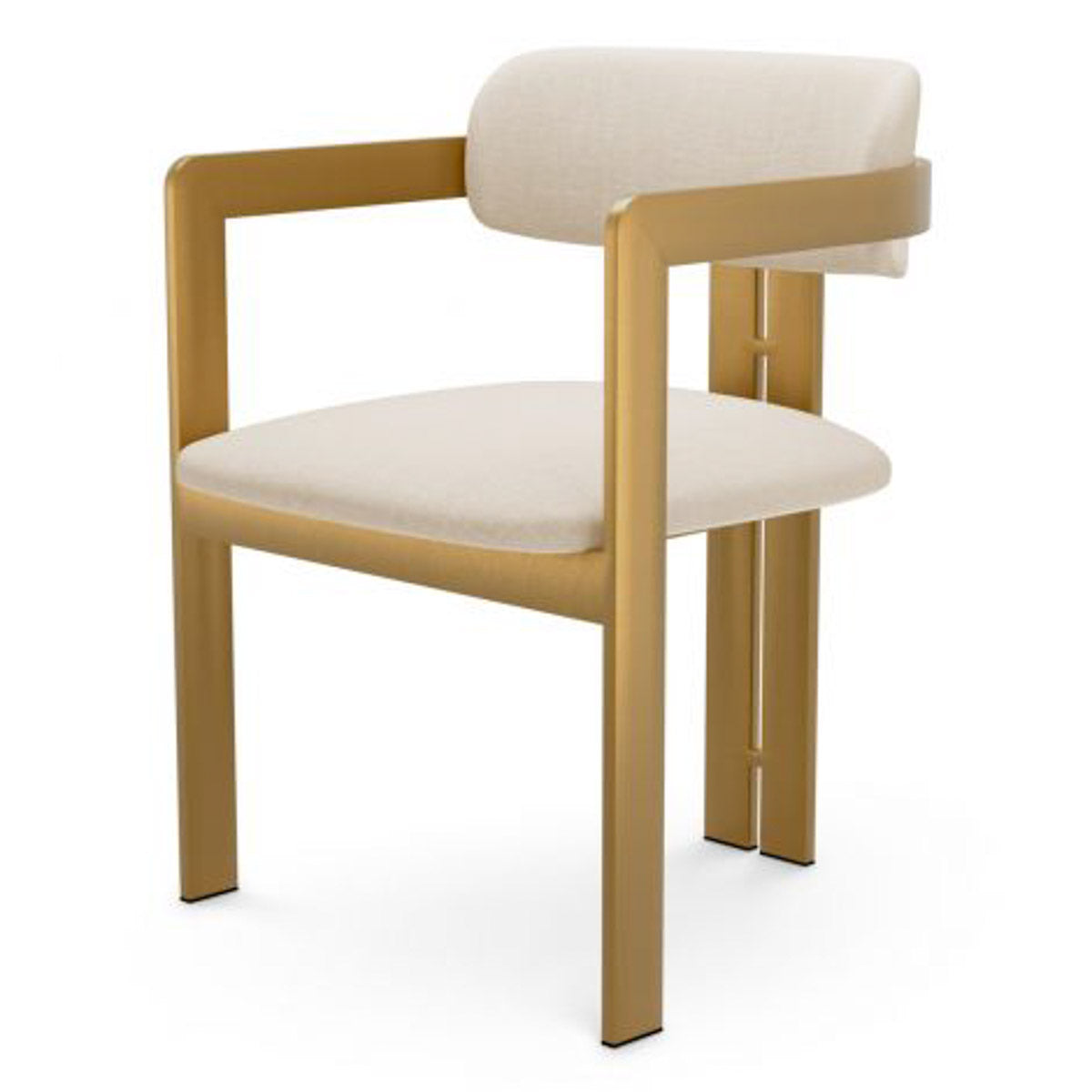 Dining Chair Donato Brushed brass finish | stratfort pearl 83% rayon | 17% cotton Chairs & Sofas CMA0263 13