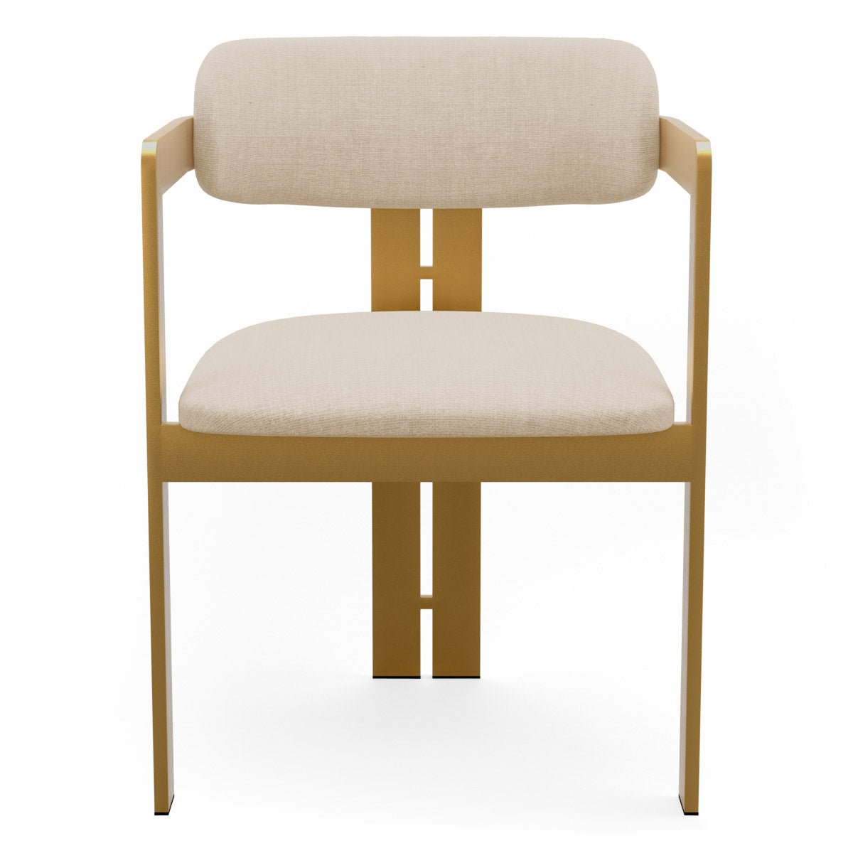 Dining Chair Donato Brushed brass finish | stratfort pearl 83% rayon | 17% cotton Chairs & Sofas CMA0263 3