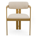 Dining Chair Donato Brushed brass finish | stratfort pearl 83% rayon | 17% cotton Chairs & Sofas CMA0263 3