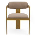 Dining Chair Donato Brushed brass finish | stratfort warm grey 83% rayon | 17% cotton Chairs & Sofas CMA0264 3