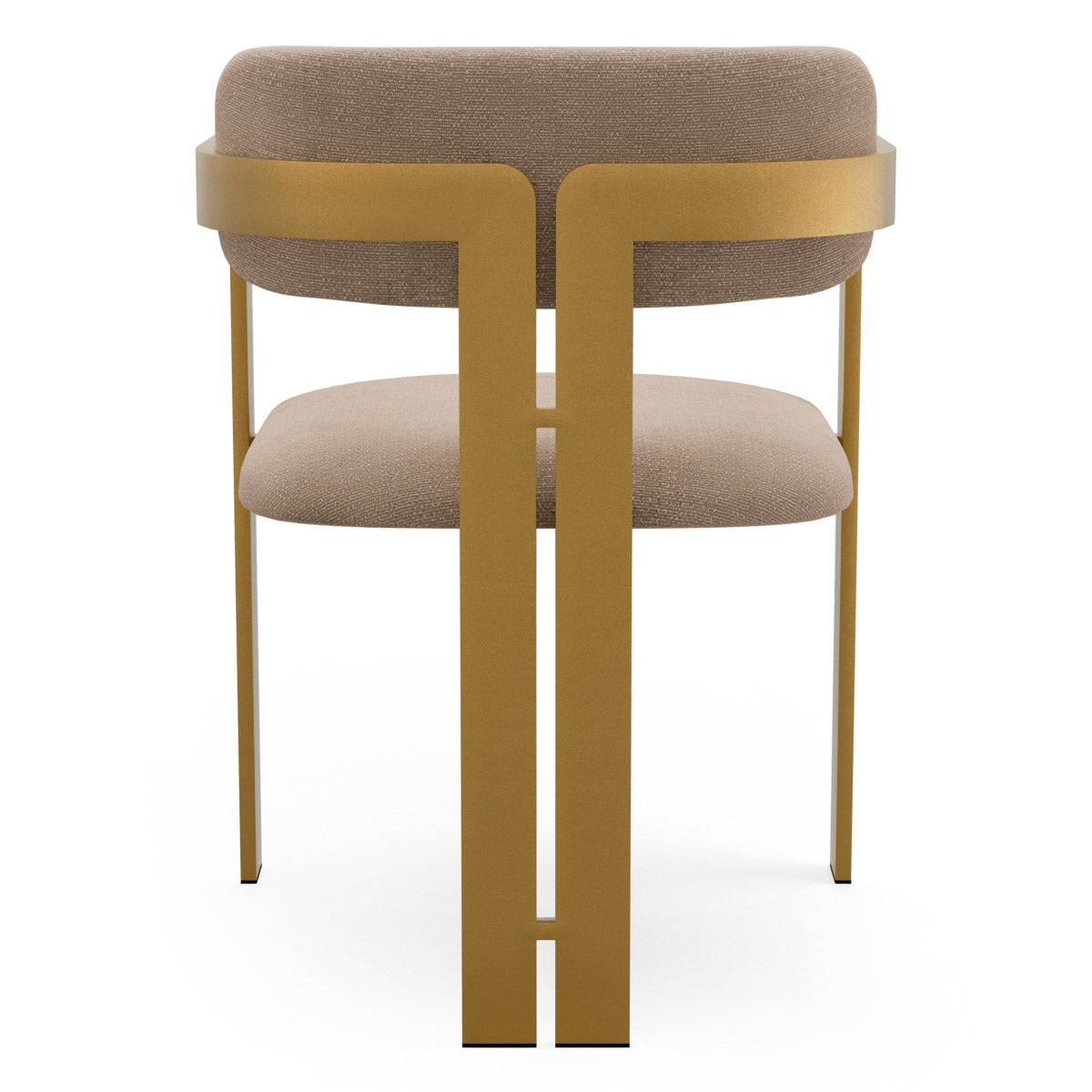 Dining Chair Donato Brushed brass finish | stratfort warm grey 83% rayon | 17% cotton Chairs & Sofas CMA0264 4