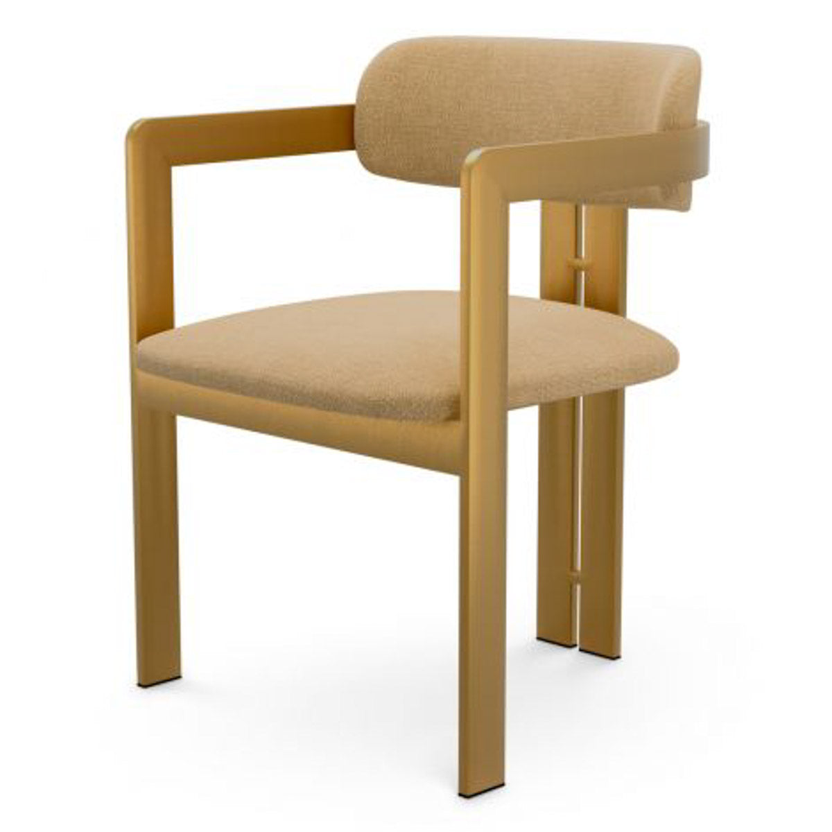 Dining Chair Donato Brushed brass finish | stratfort honey 83% rayon | 17% cotton Chairs & Sofas CMA0265 12
