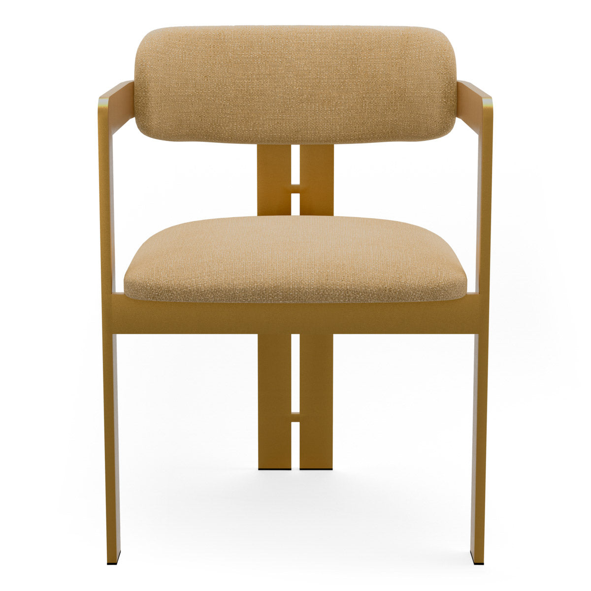 Dining Chair Donato Brushed brass finish | stratfort honey 83% rayon | 17% cotton Chairs & Sofas CMA0265 3
