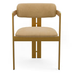 Dining Chair Donato Brushed brass finish | stratfort honey 83% rayon | 17% cotton Chairs & Sofas CMA0265 3