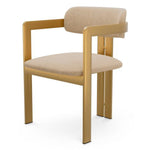 Dining Chair Donato Brushed brass finish | stratfort sand 83% rayon | 17% cotton Chairs & Sofas CMA0267 14