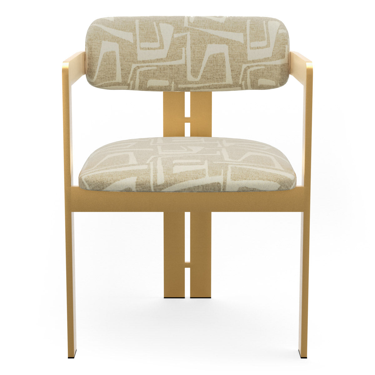 Dining Chair Donato Brushed brass finish | davenport light grey 52% polyester | 48% olefin Chairs & Sofas CMA0268 3