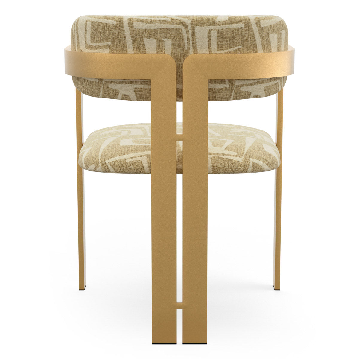 Dining Chair Donato Brushed brass finish | davenport light brown 52% polyester | 48% olefin Chairs & Sofas CMA0269 4