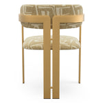 Dining Chair Donato Brushed brass finish | davenport light brown 52% polyester | 48% olefin Chairs & Sofas CMA0269 4