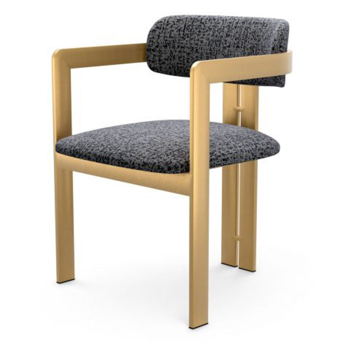Dining Chair Donato Brushed brass finish | montclair blue 67% polyester | 20% cotton | 13% rayon Chairs & Sofas CMA0272 13