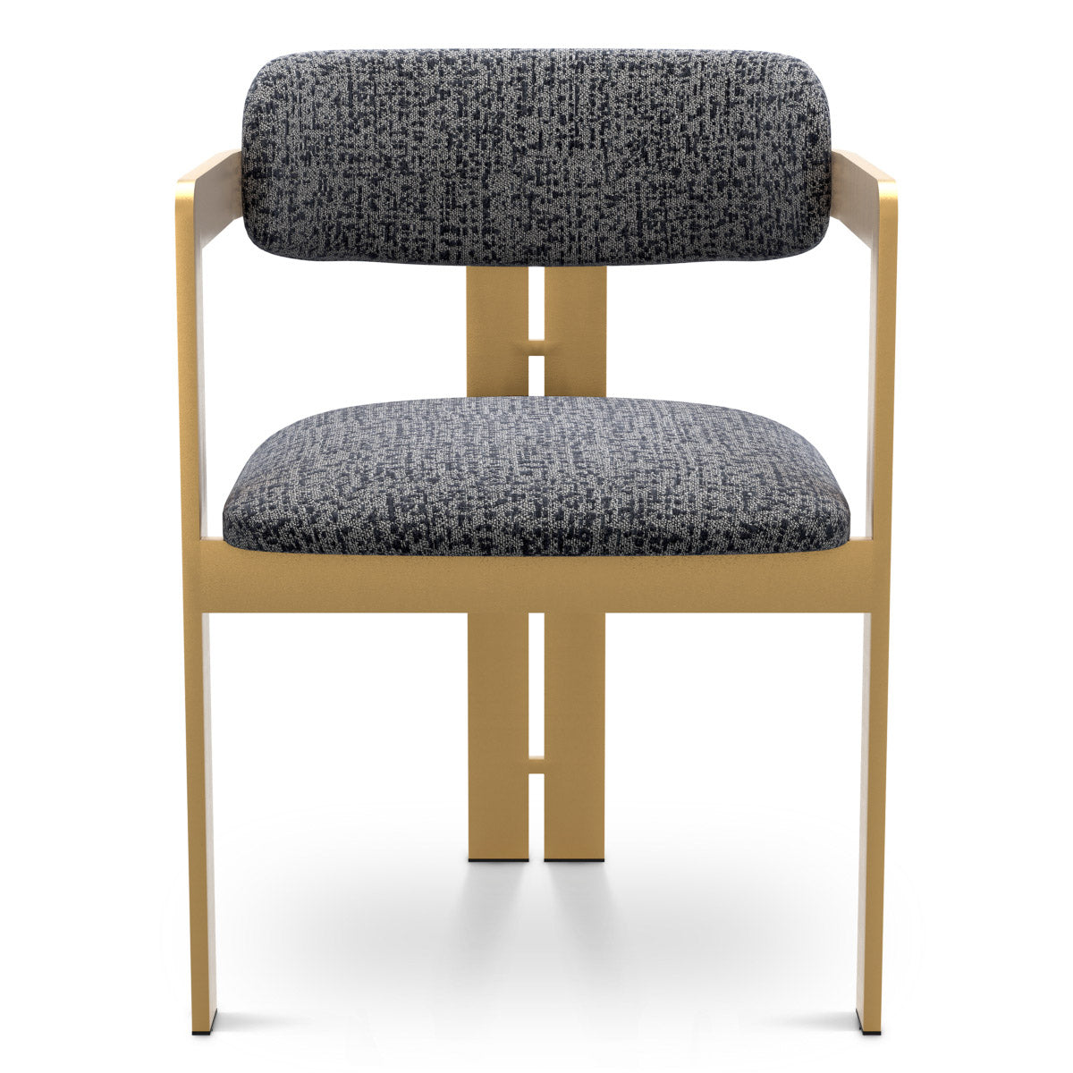 Dining Chair Donato Brushed brass finish | montclair blue 67% polyester | 20% cotton | 13% rayon Chairs & Sofas CMA0272 3