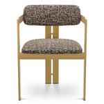 Dining Chair Donato Brushed brass finish | montclair dark brown 67% polyester | 20% cotton | 13% rayon Chairs & Sofas CMA0273 3