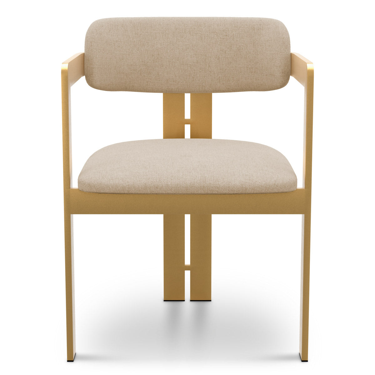 Dining Chair Donato Brushed brass finish | hastings beige 100% polyester Chairs & Sofas CMA0275 3