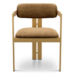 Dining Chair Donato Brushed brass finish | hastings camel 100% polyester Chairs & Sofas CMA0277 3