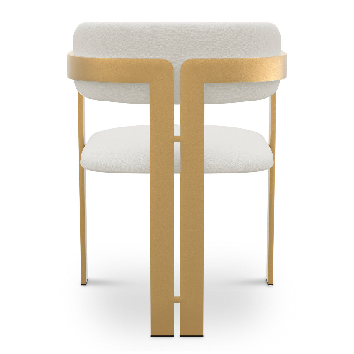 Dining Chair Donato Brushed brass finish | muslin white Chairs & Sofas CMA0285 4