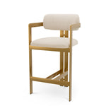 Counter Stool Donato Brushed brass finish | stratfort pearl 83% rayon | 17% cotton Chairs & Sofas CMA0286 2