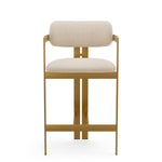 Counter Stool Donato Brushed brass finish | stratfort pearl 83% rayon | 17% cotton Chairs & Sofas CMA0286 3