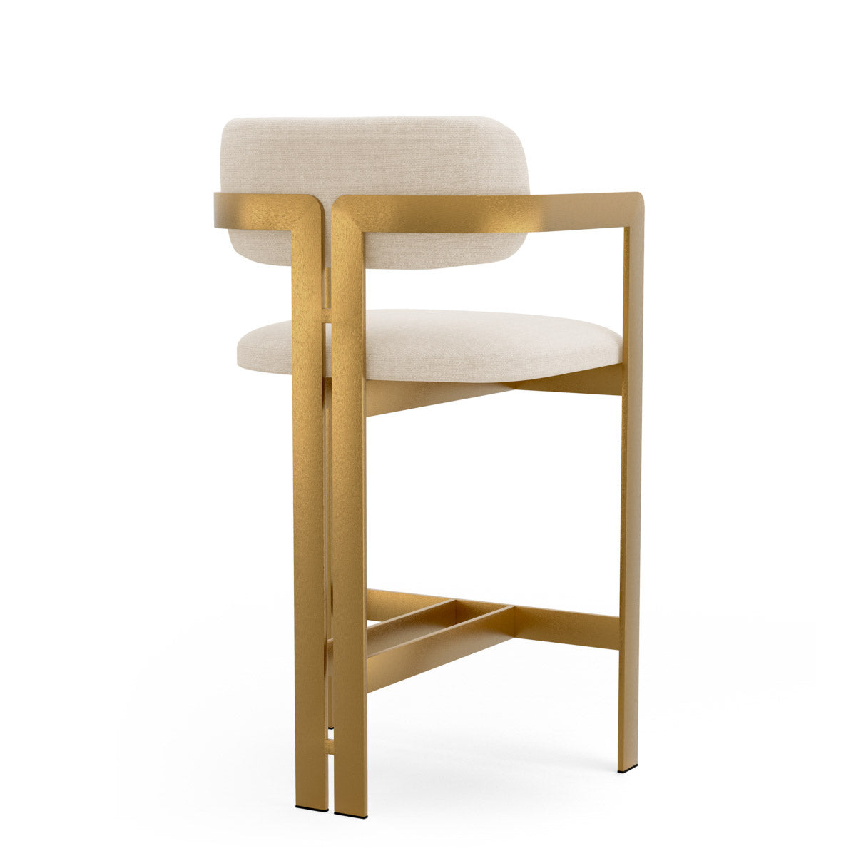 Counter Stool Donato Brushed brass finish | stratfort pearl 83% rayon | 17% cotton Chairs & Sofas CMA0286 4