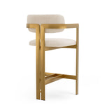 Counter Stool Donato Brushed brass finish | stratfort pearl 83% rayon | 17% cotton Chairs & Sofas CMA0286 4